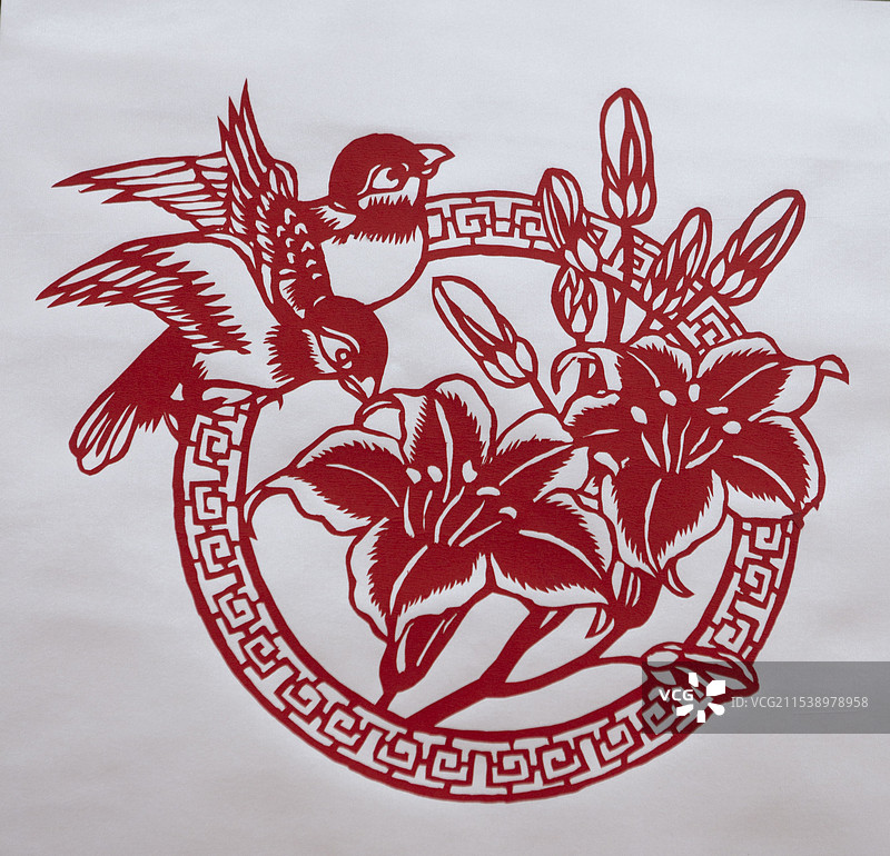 中国传统文化非遗剪纸图片素材