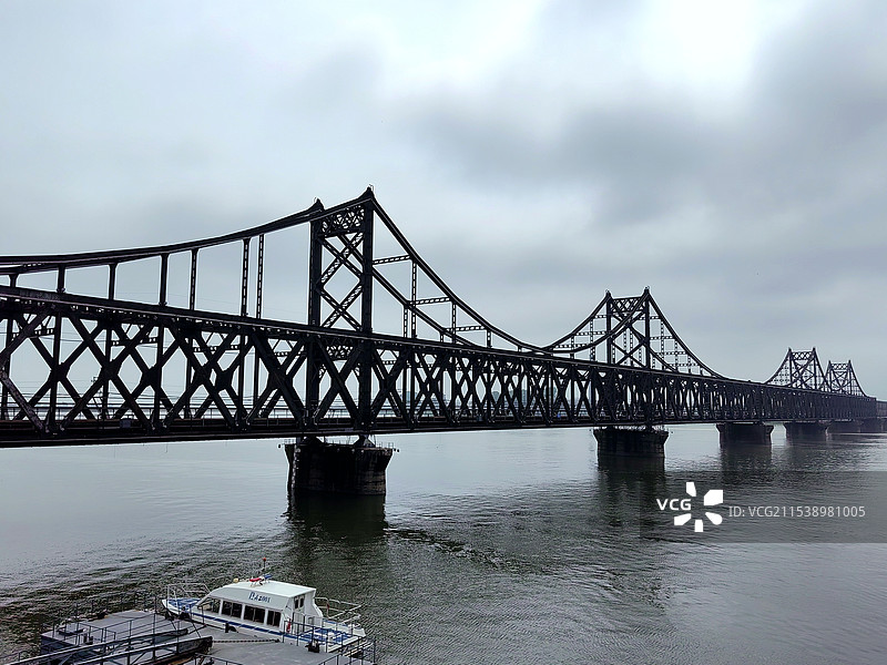 鸭绿江断桥——拍摄于丹东鸭绿江断桥图片素材