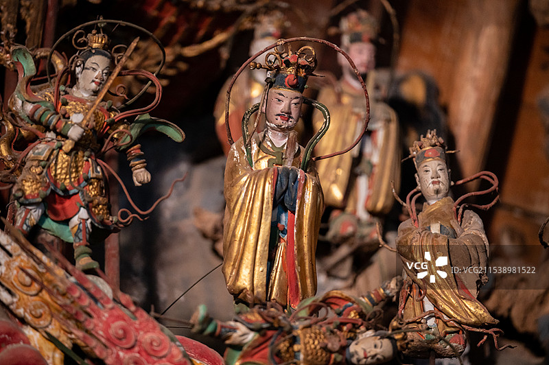 长治 观音堂 悬塑 彩塑图片素材