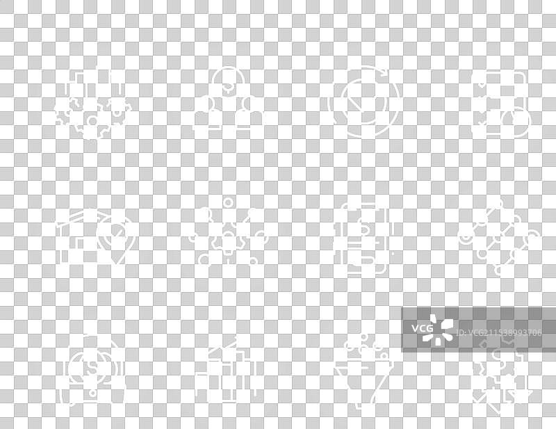 商业管理图标线条集合图片素材