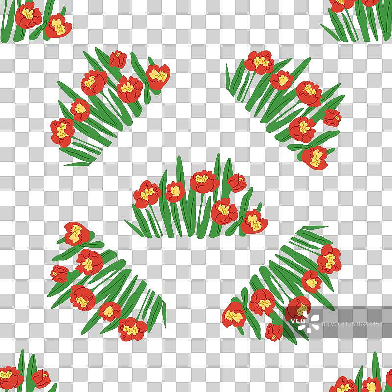 无缝花卉图案的无限性图片素材