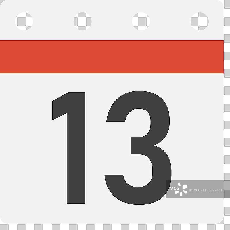 图标页面日历 - 第13天倒计时图片素材