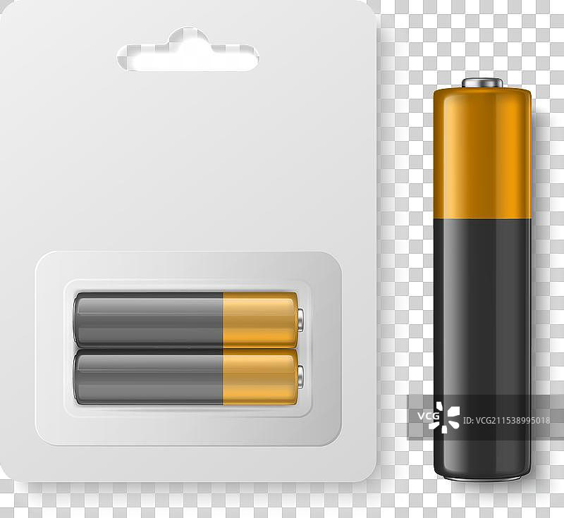 3D真实感碱性电池纸盒装套件图片素材