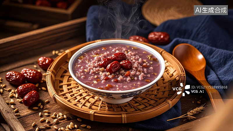 【AI数字艺术】八宝粥，腊八粥，中国传统节日图片素材