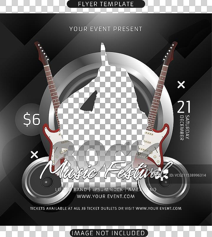 摇滚音乐节宣传单模板图片素材
