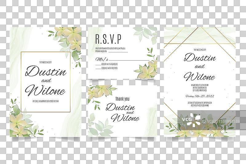 柬式婚礼邀请模板图片素材