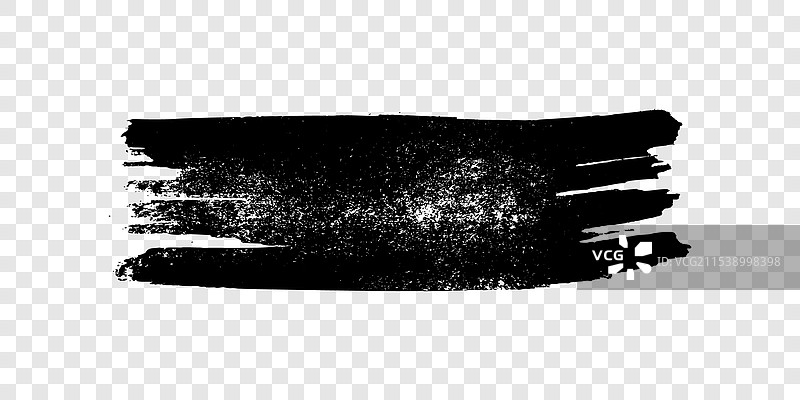 黑色笔刷笔触在透明背景上图片素材
