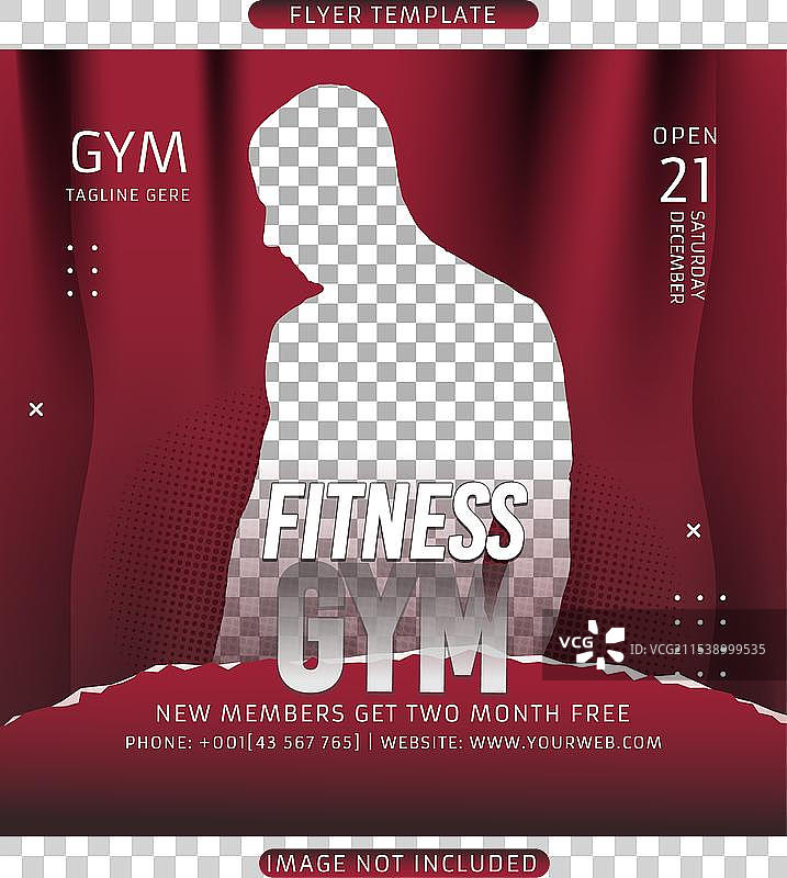 健身房宣传单模板图片素材