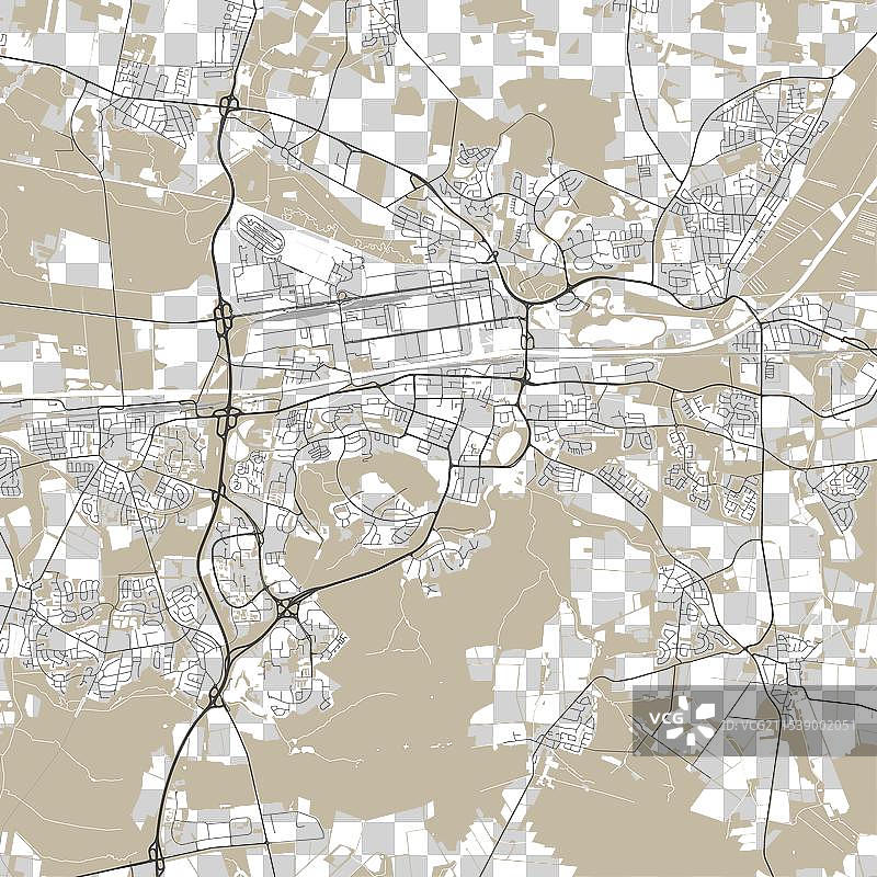 德国沃尔夫斯堡城市地图街道地图图片素材