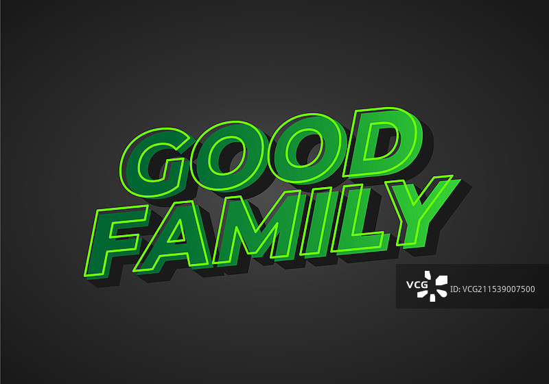 吸引眼球的好家庭文字效果，色彩鲜艳图片素材