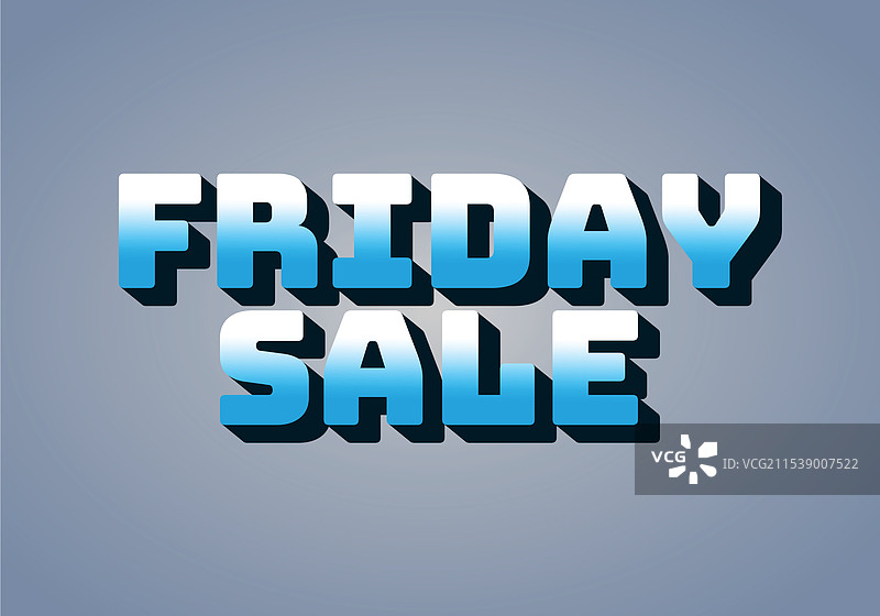 3D效果的星期五促销文字，带有眼睛元素图片素材