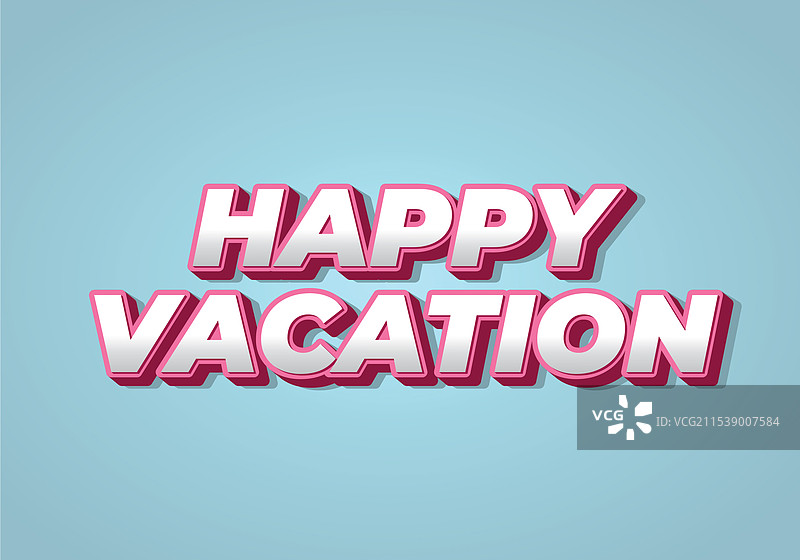 引人注目的颜色中的快乐假期文字效果图片素材