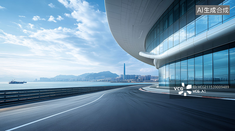 【AI数字艺术】现代赛车场背景图片图片素材