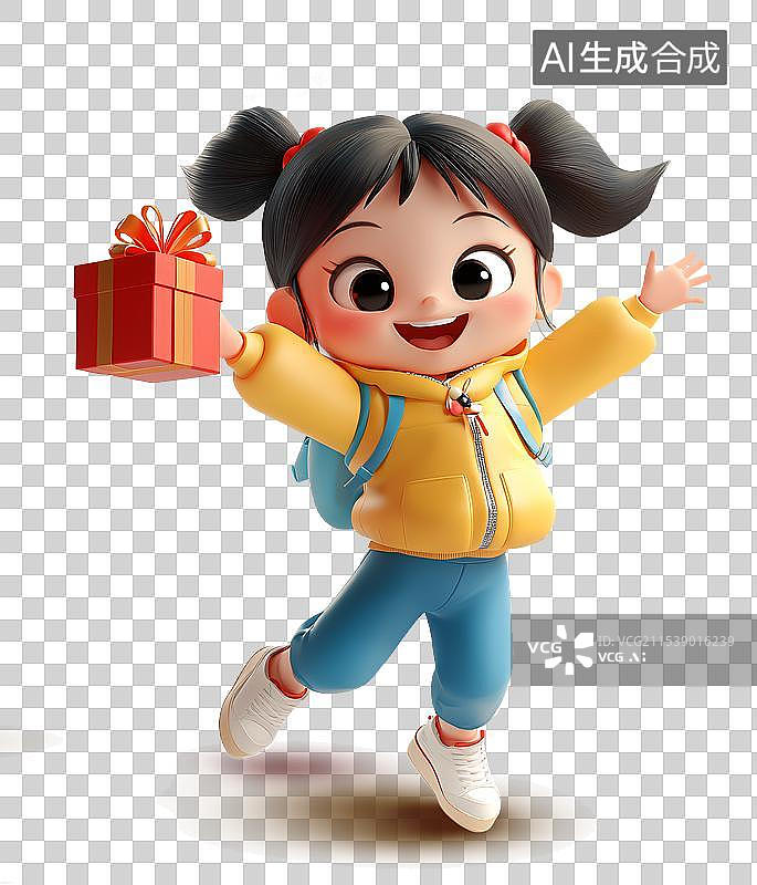 【AI数字艺术】儿童节礼物，节日礼物，礼盒图片素材