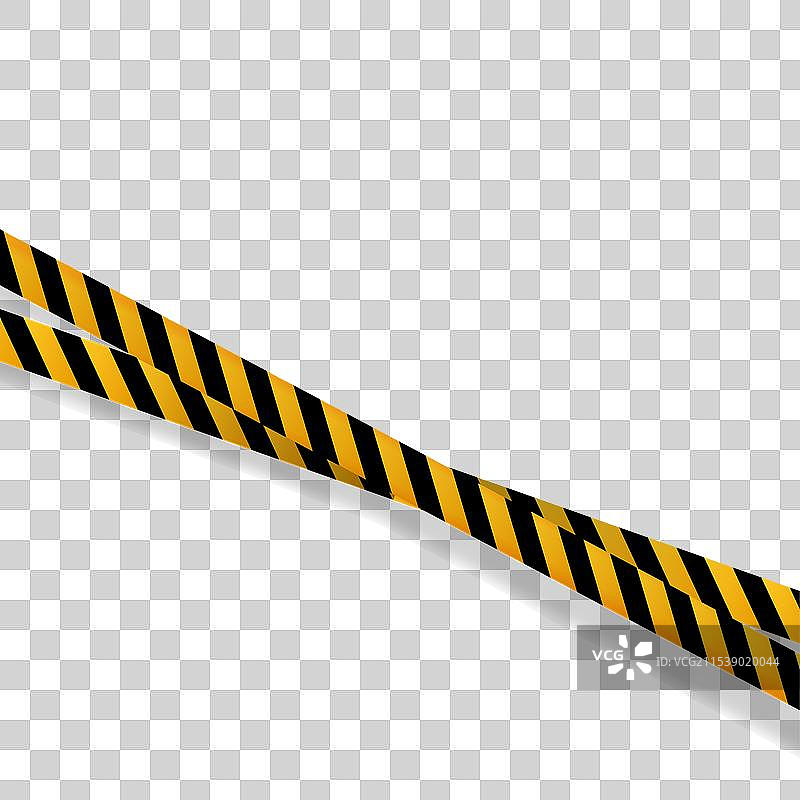 黑色和黄色条纹的警告带图片素材