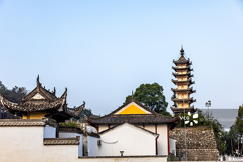 歙县，太平兴国寺与长庆寺塔图片素材