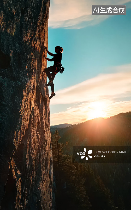 【AI数字艺术】攀岩图片素材