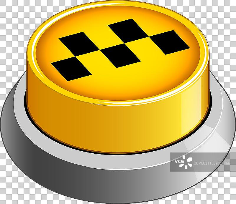 黄色出租车按钮图片素材