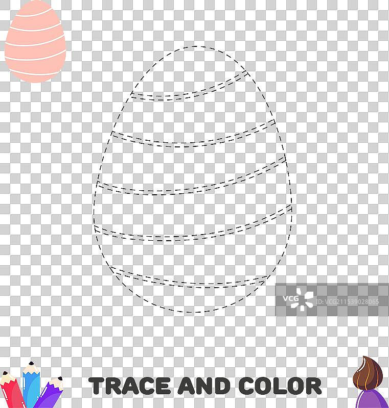 波浪图案的彩色蛋彩绘图片素材