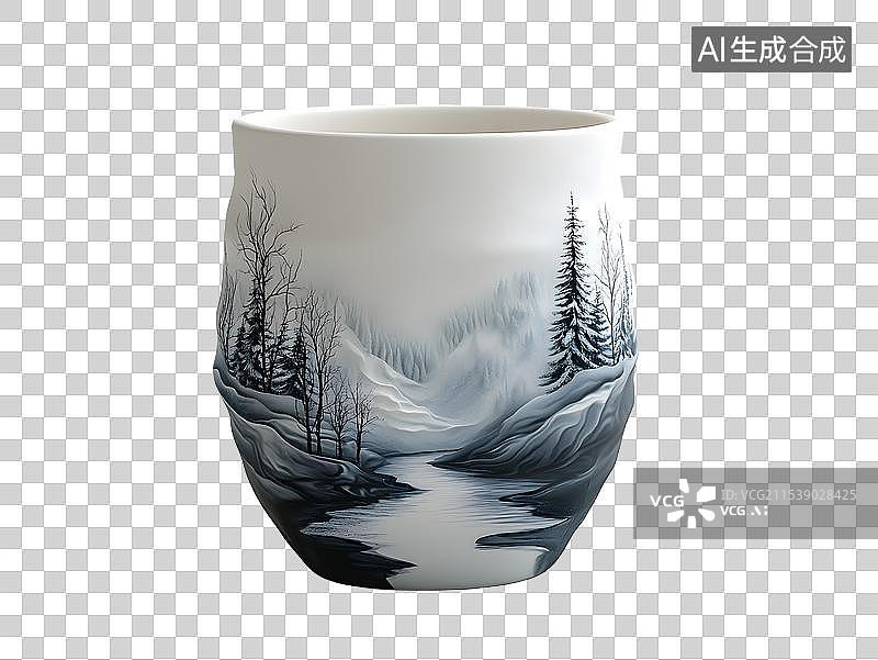 【AI数字艺术】不同工艺质感样式的杯子器具图片素材