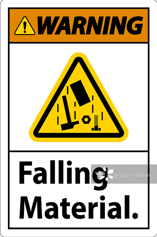 警告标志：掉落物体图片素材