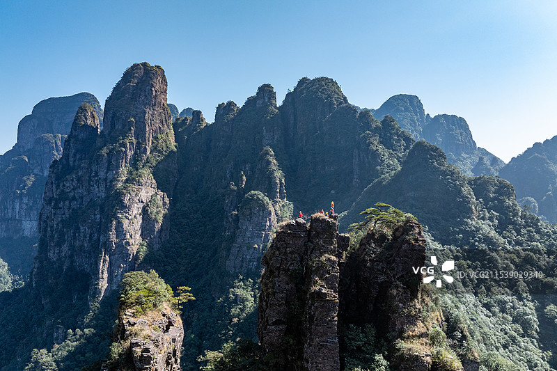 中国广西来宾金秀县五指山景区冬日自然风光图片素材