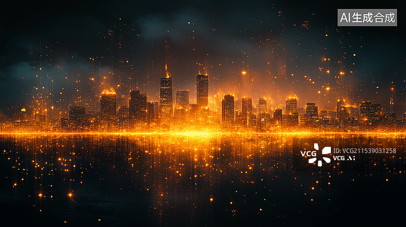 【AI数字艺术】未来城市抽象概念建筑图片素材