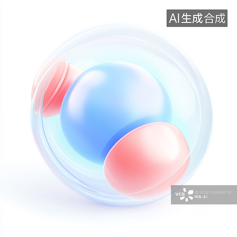 【AI数字艺术】白色背景下彩色气球的图片素材