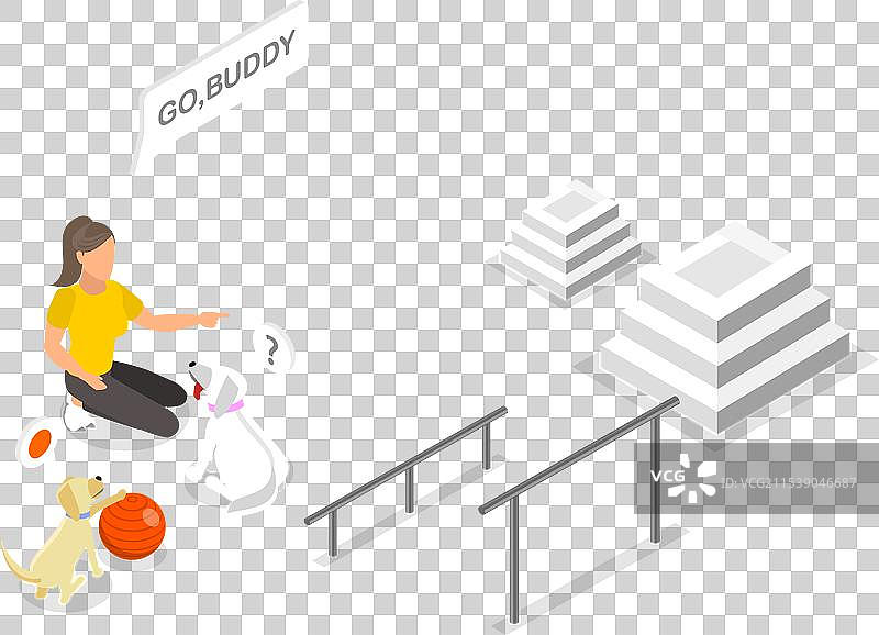 培训的三维等距平面图图片素材