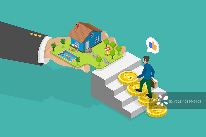 三维等距平面图图片素材