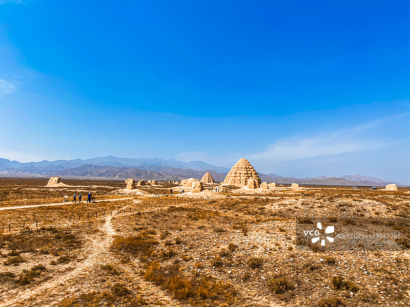 宁夏 银川 西夏陵 西夏王陵 东方金字塔图片素材