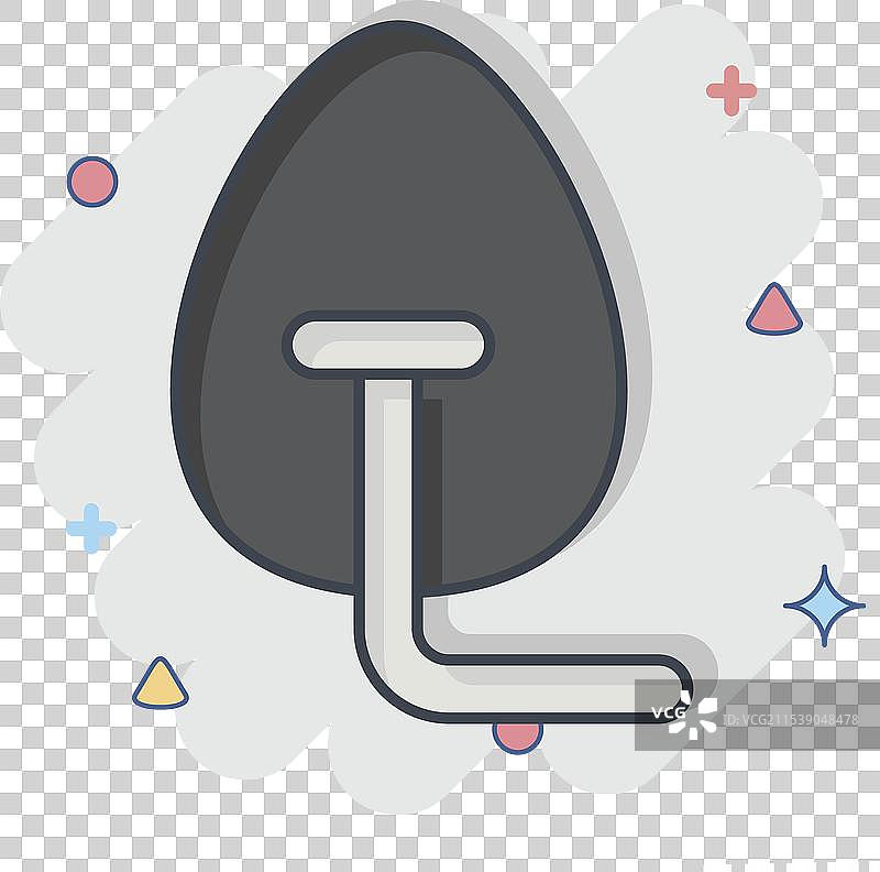 与医疗符号相关的氧气面罩图标漫画图片素材