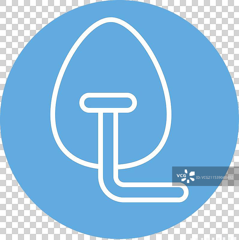 与医疗符号相关的蓝色氧气面罩图标图片素材