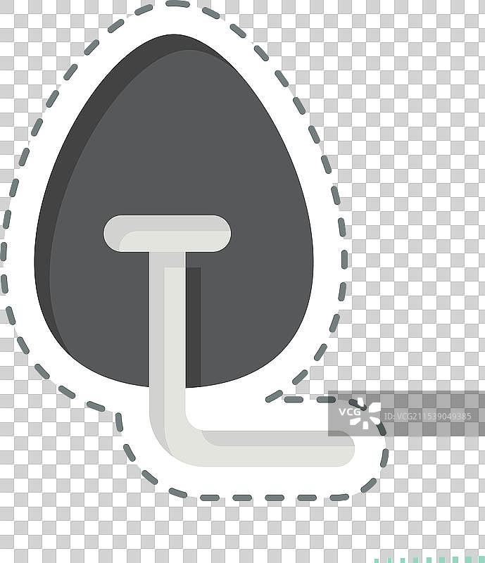 与医疗相关的氧气面罩贴纸线条剪切图图片素材