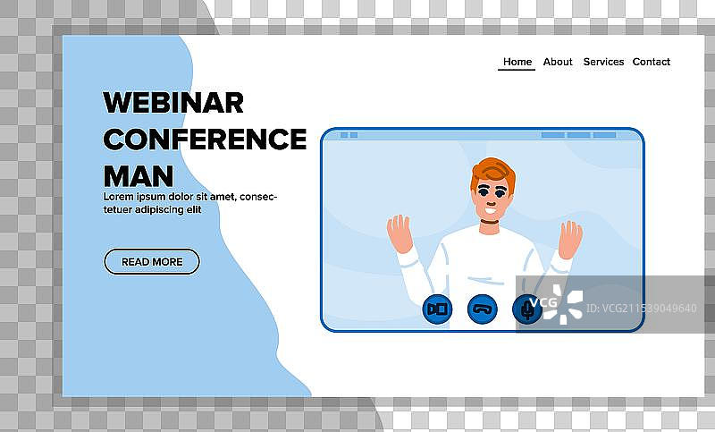 教授网络研讨会会议男士图片素材