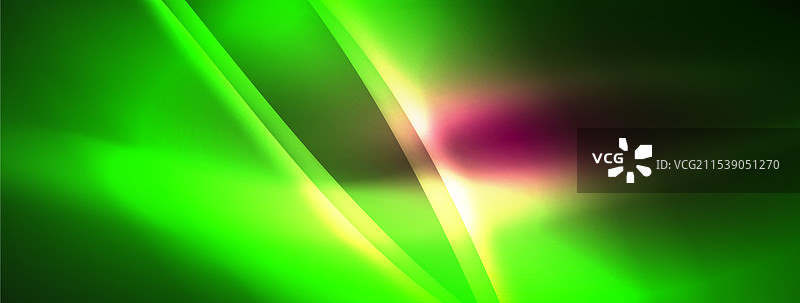 霓虹灯光波浪和线条背景集图片素材