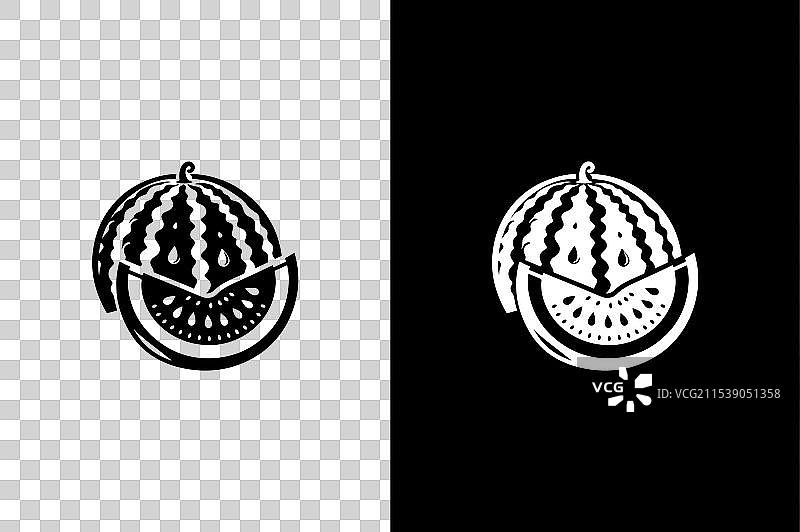 西瓜图标轮廓 西瓜图片素材
