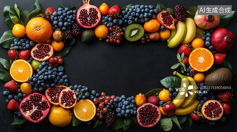 【AI数字艺术】健康新鲜的水果图片素材