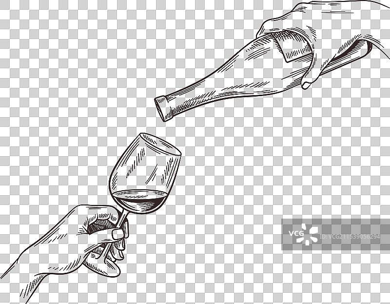 手绘酒庄概念图片素材
