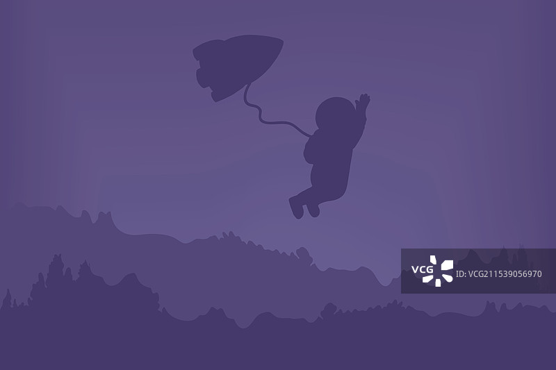 宇航员在太空中的设计图片素材