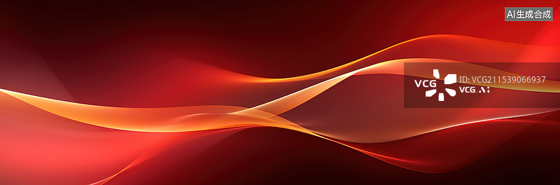 【AI数字艺术】红色抽象感曲线背景图片素材