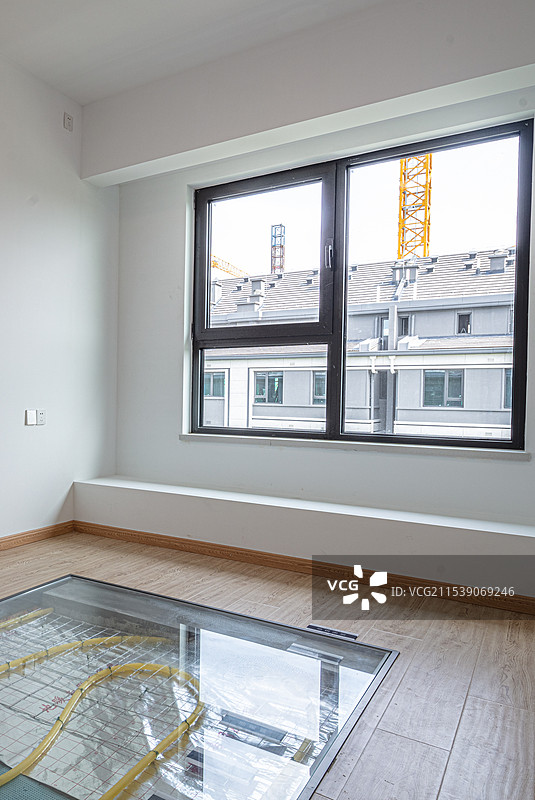 清水样板间中的卧室地暖材质图片素材