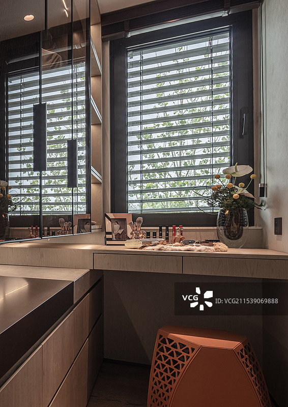 主卧中的化妆间图片素材