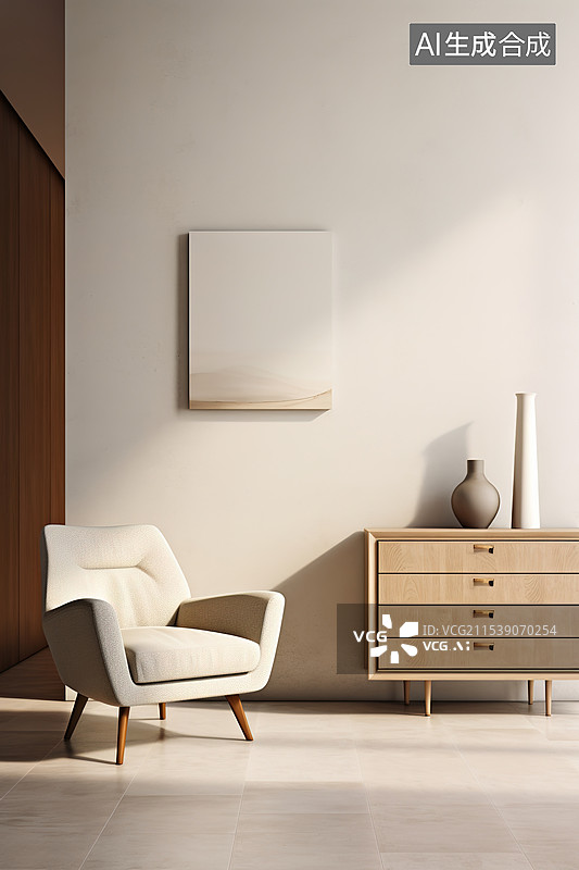【AI数字艺术】现代简约起居室图片素材