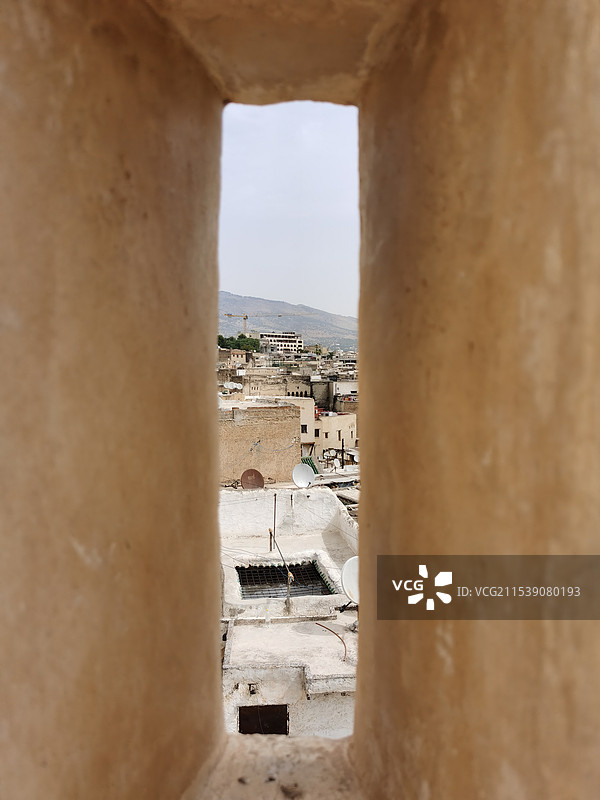 摩洛哥非斯城市街道建筑图片素材