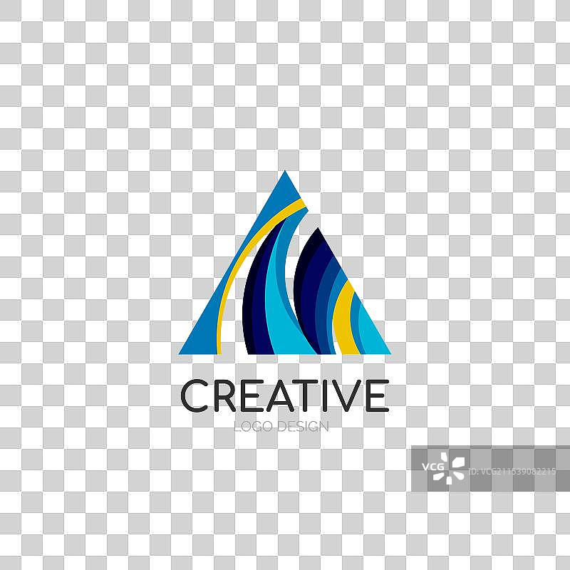 三角形抽象标志商业徽章图标图片素材