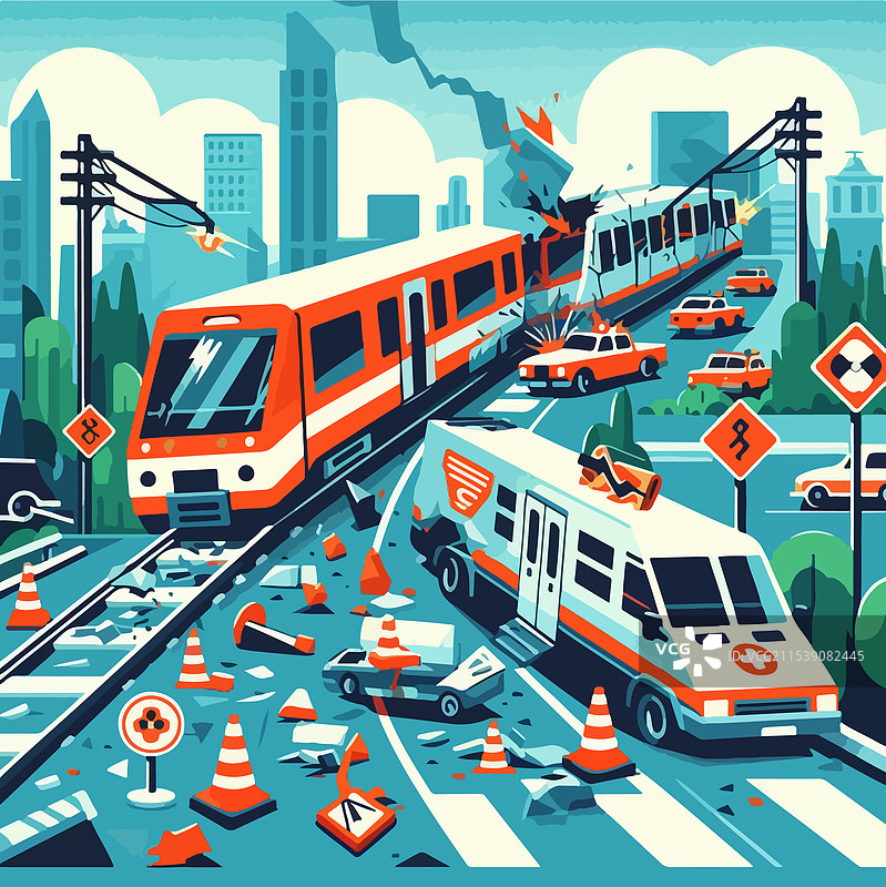 火车相撞事故图片素材