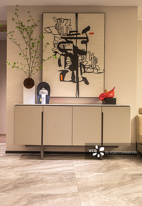 地产客厅玄关特写图片素材