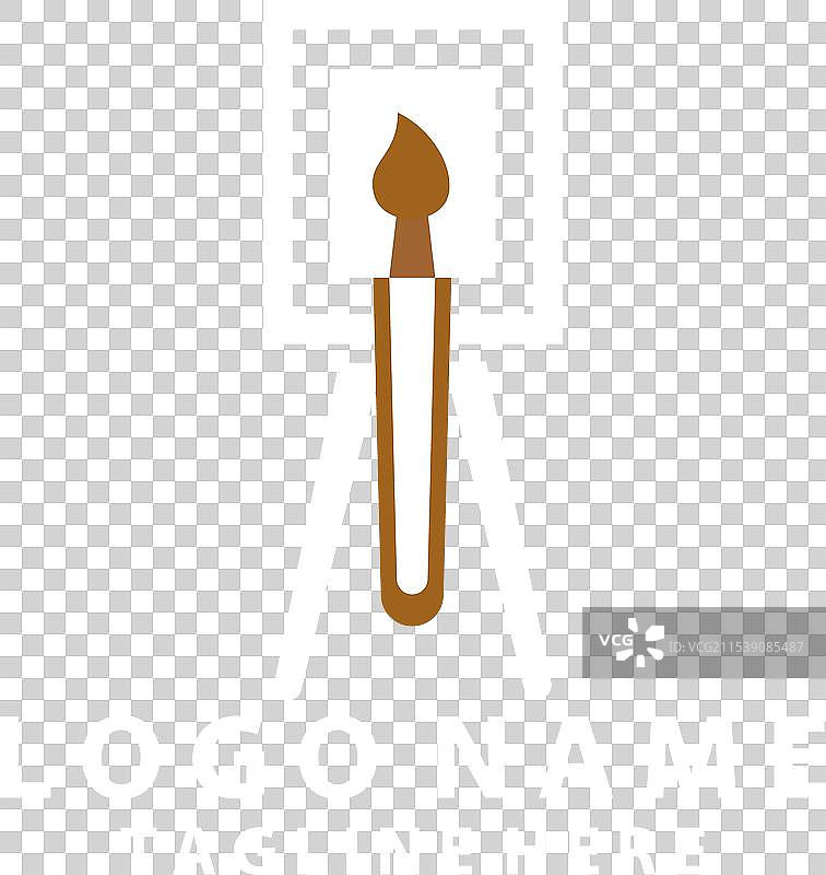 艺术画笔画布标志设计图片素材