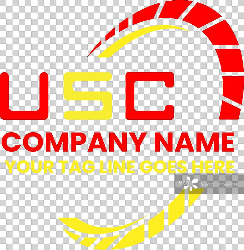 南加州大学字母标志设计，简单现代的南加州大学标志图片素材